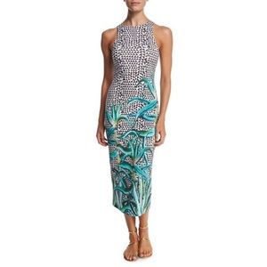 Mara Hoffman Midi Aloe Print Dress